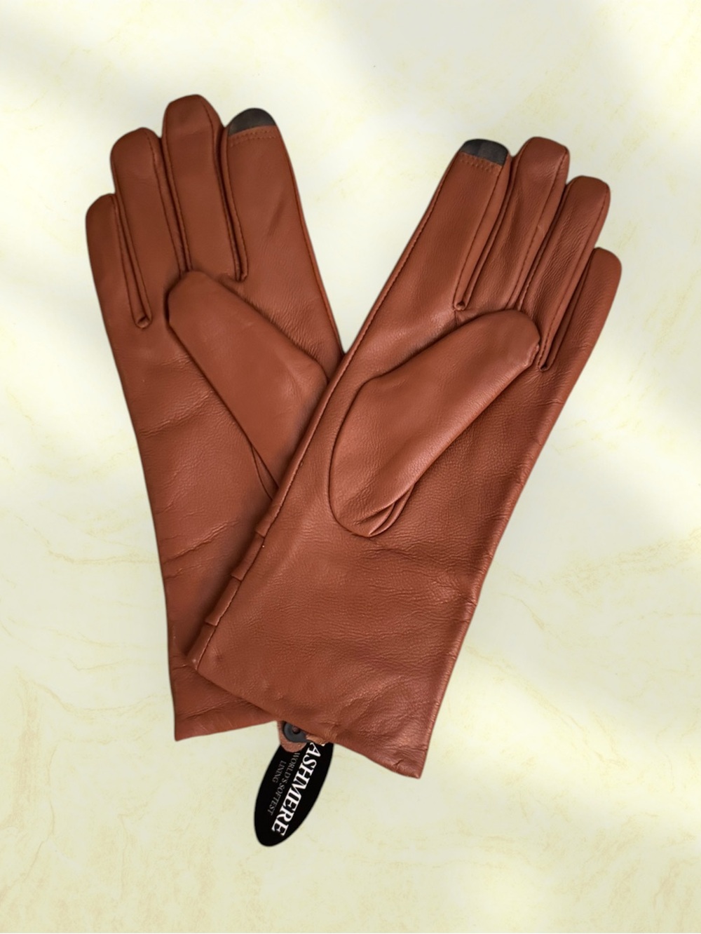Leather with cashmire lining